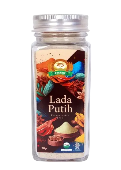 MD Lada Putih Organik / MD Organic White Pepper 70gr